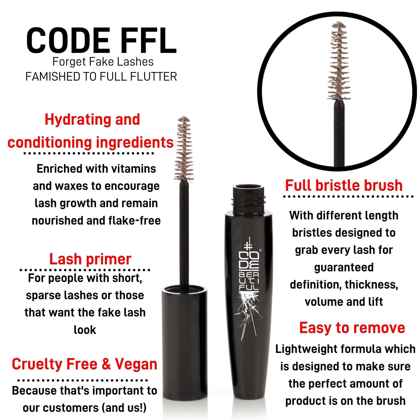 CODE FFL Forget Fake Lashes - Lash Primer - Gorgeous Volume for Your Natural Lashes