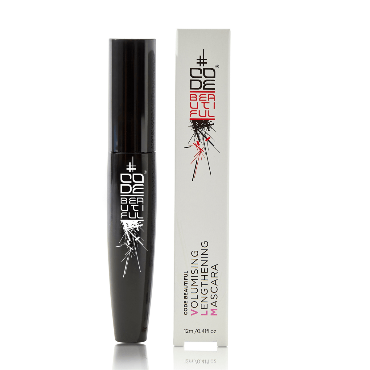 CODE VLM Volumising Lengthening Mascara - Water-Resistant & Gentle for Sensitive Eyes