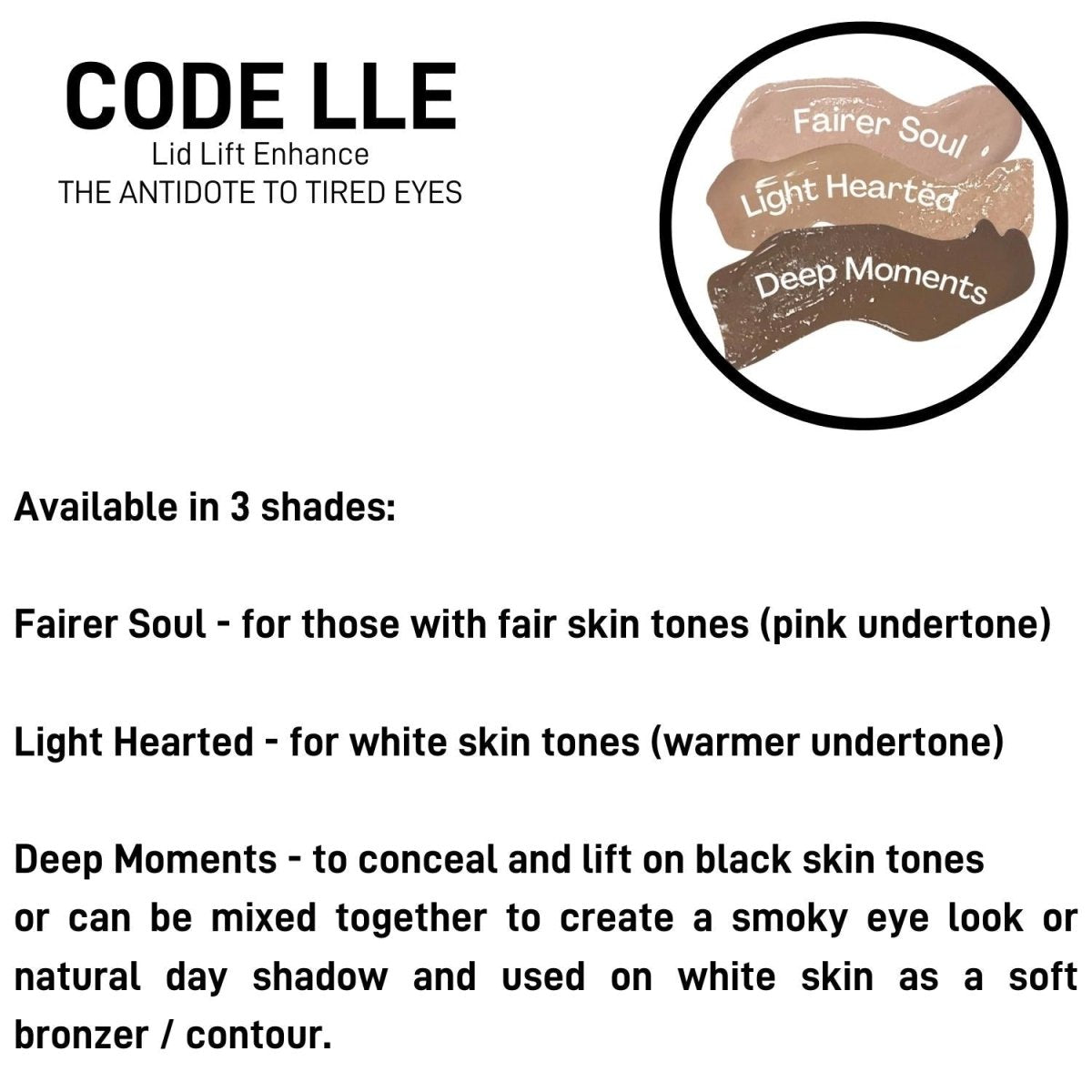 CODE LLE Lid Lift Enhance - 3-in-1 Concealer, Primer & Eyeshadow
