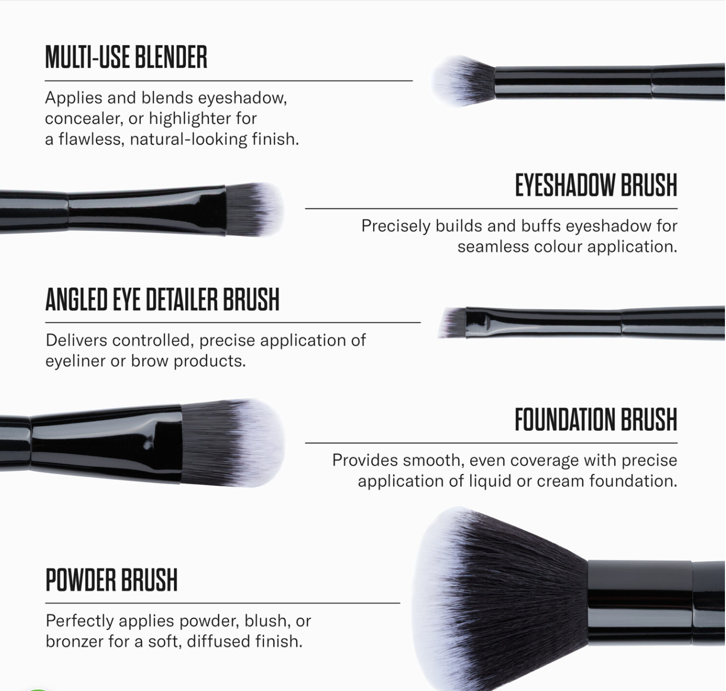 5-Piece Mini Makeup Brush Set