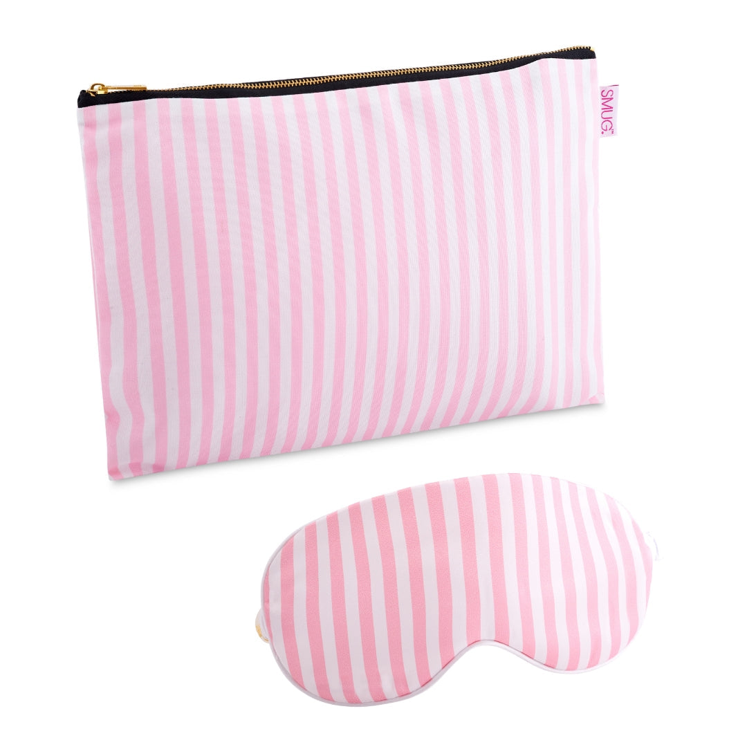 Satin Sleep Mask & Accessories Bag Set - Various Prints