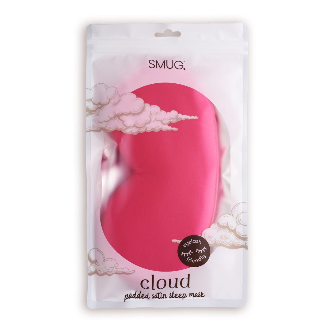 Cloud Padded Satin Sleep Mask - Scarlett Print
