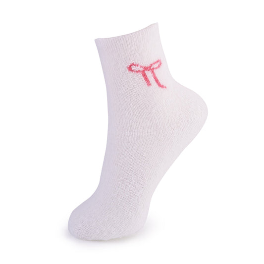 Cosy Cuddle Socks, Pink Bows